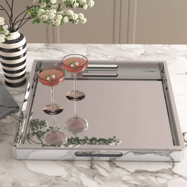 Large mirrored tray for on sale ottoman